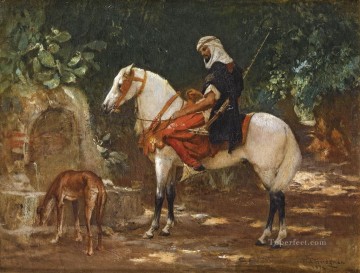 A MONTÉE CAVALIER Frederick Arthur Bridgman Peinture à l'huile